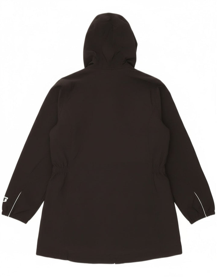 New Balance Womens Hooded Raincoat UK 14 Medium Black Polyester