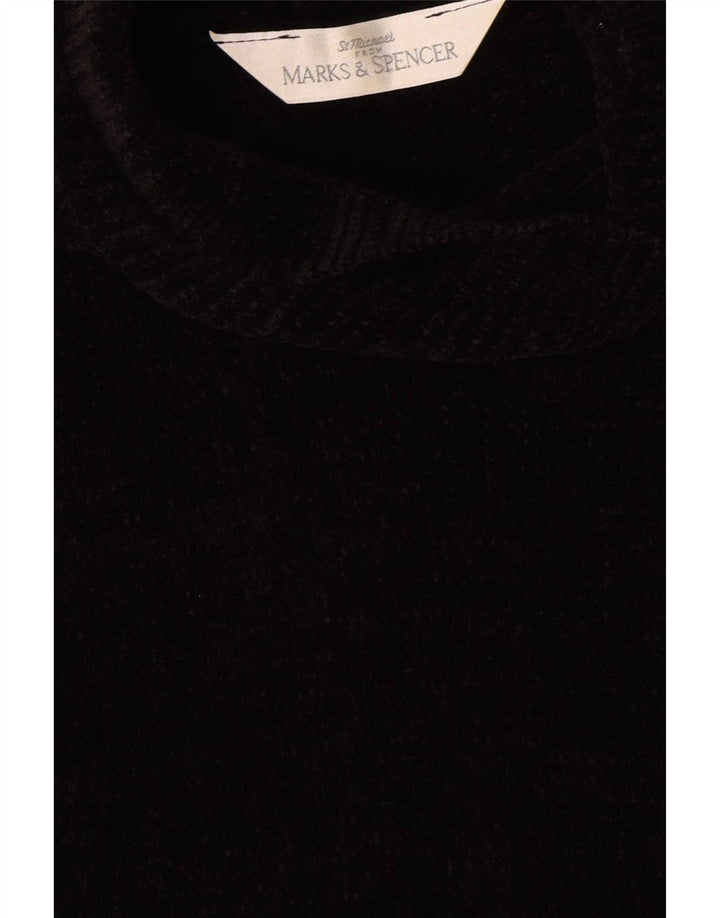 Marks & Spencer Robe pull à manches courtes pour femme UK 12 Noir moyen