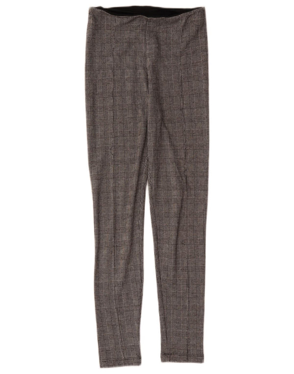 Zara Mujer Pantalones Casuales Pitillo Pequeños W26 L28 Cuadros Grises