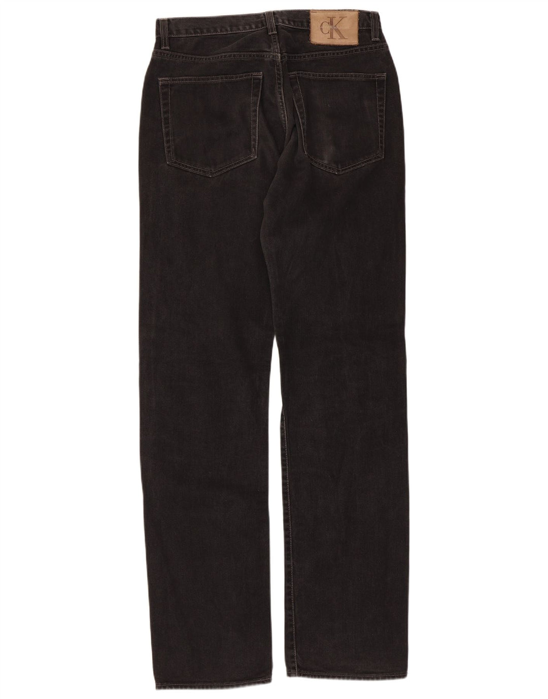Calvin Klein Mens Straight Jeans W31 L33 Black Cotton
