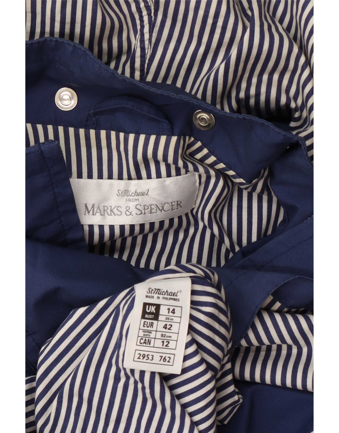 Giacca antipioggia con cappuccio Marks & Spencer da donna St. Michael UK 14 grande blu