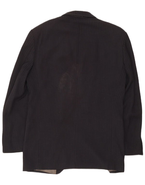 Kenzo Chaqueta tipo blazer de 3 botones para hombre IT 50 Large Acetato de rayas azul marino