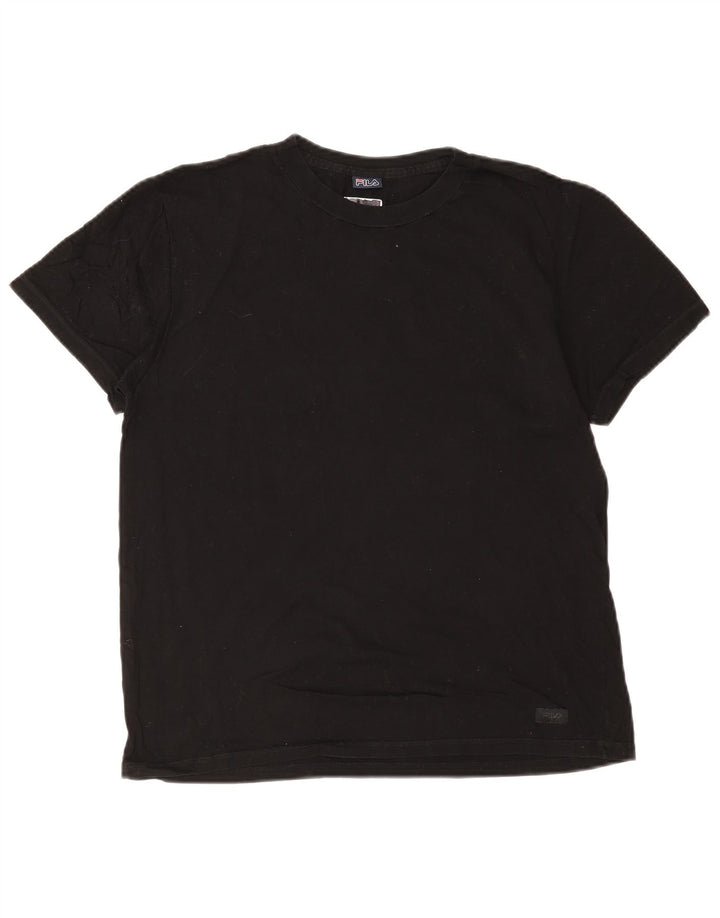Fila Herren T-Shirt Top Medium Schwarz Baumwolle