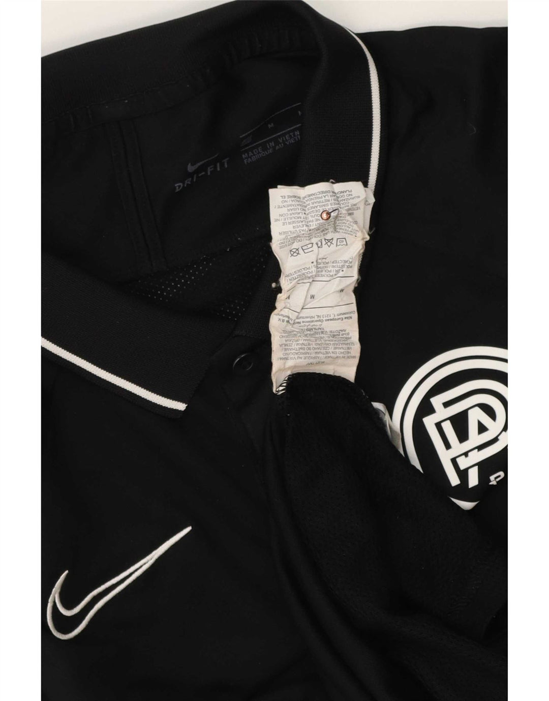 Nike Mens Pro Direct Academy Graphic Polo Shirt Medium Black Colourblock