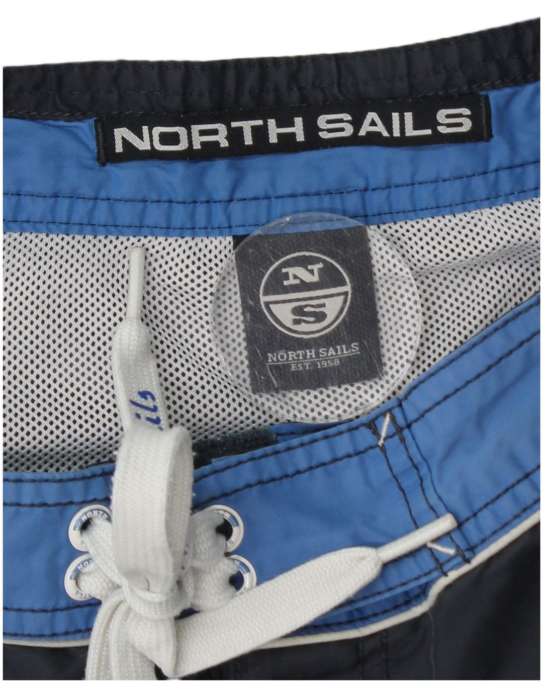 North Sails Mens Swimming Shorts Medium Blue Colourblock Polyamide