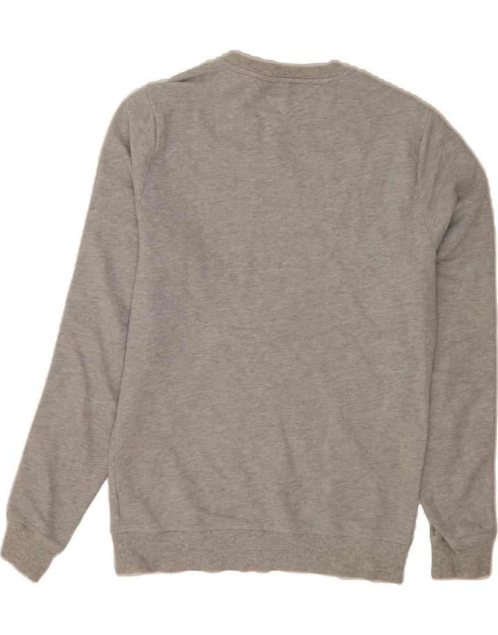 TOMMY HILFIGER Mens Graphic Sweatshirt Jumper Small Grey Cotton Vintage Tommy Hilfiger and Second-Hand Tommy Hilfiger from Messina Hembry 