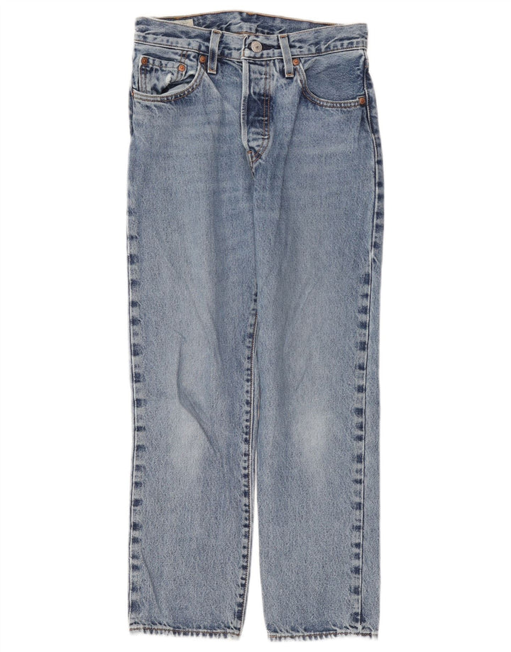 Levi's Womens 501 Straight Jeans W25 L26 Blue Cotton
