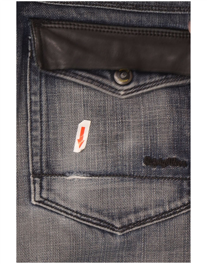 Refrigiwear Mens Straight Jeans W36 L34 Blue Cotton