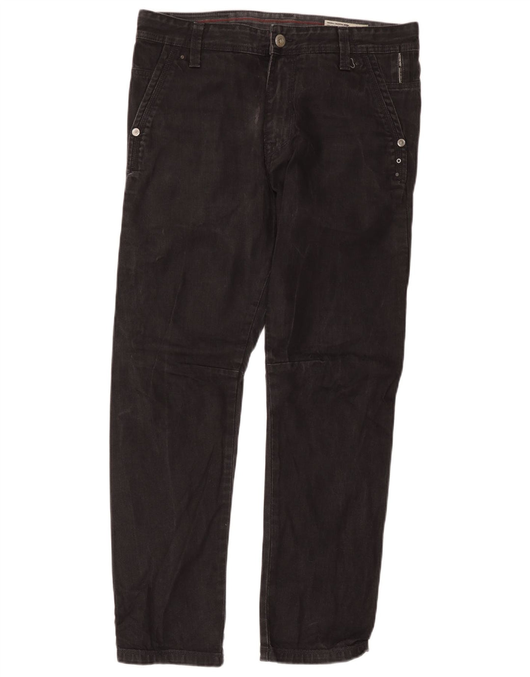 Meltin' Pot Mens Straight Jeans W33 L32 Black Cotton