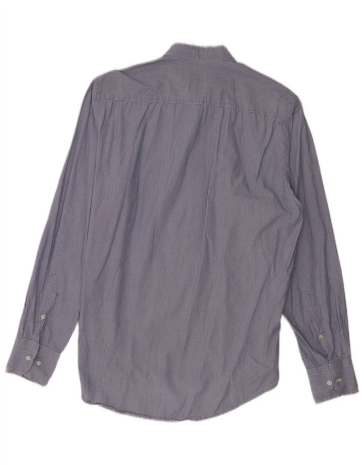 Camicia slim fit da uomo Dack's in cotone blu medio