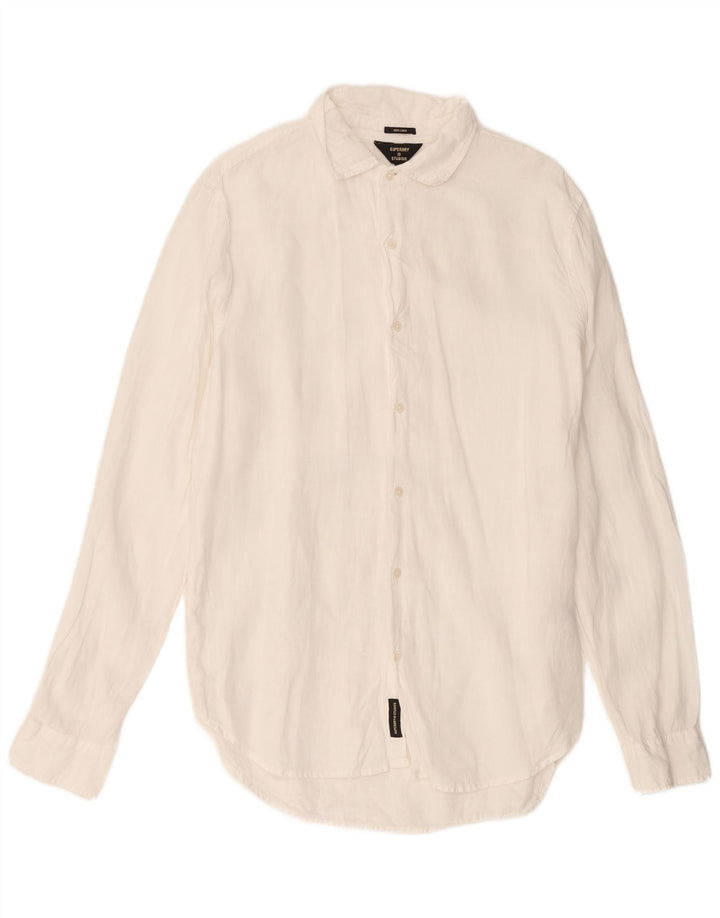 Superdry Mens Shirt XL White Linen