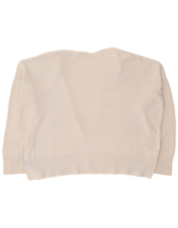 Gap Womens Oversized Cardigan Sweater UK 16 Large Grey Cotton