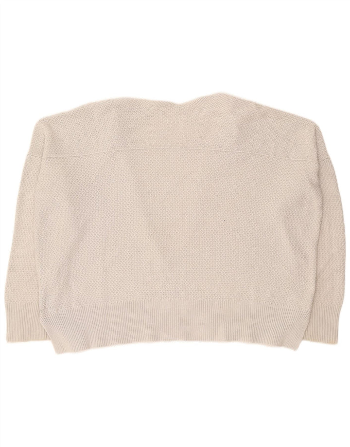 Gap Womens Oversized Cardigan Sweater UK 16 Large Grey Cotton
