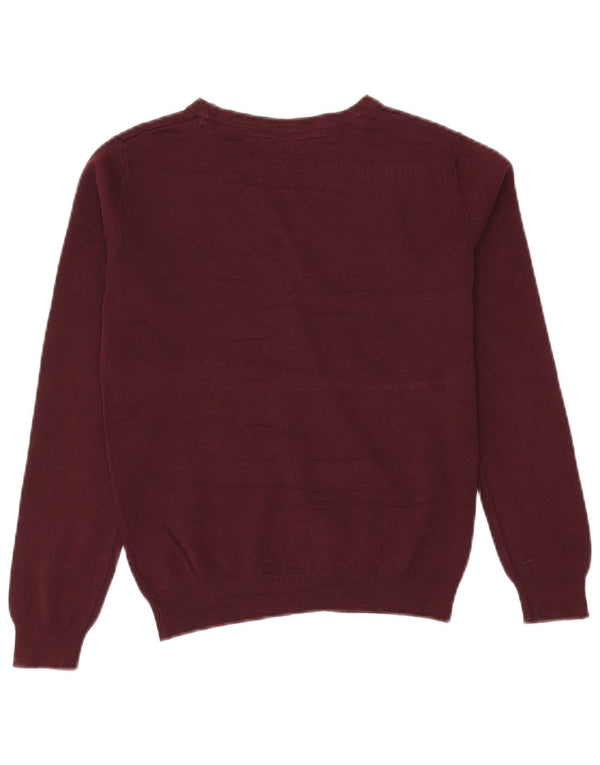 Pulover cardigan pentru fete John Lewis 9-10 ani bumbac burgundă