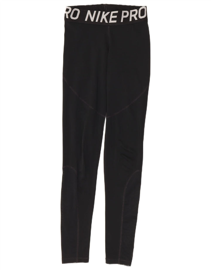 Leggings grafici da donna Nike UK 8 piccoli poliestere nero
