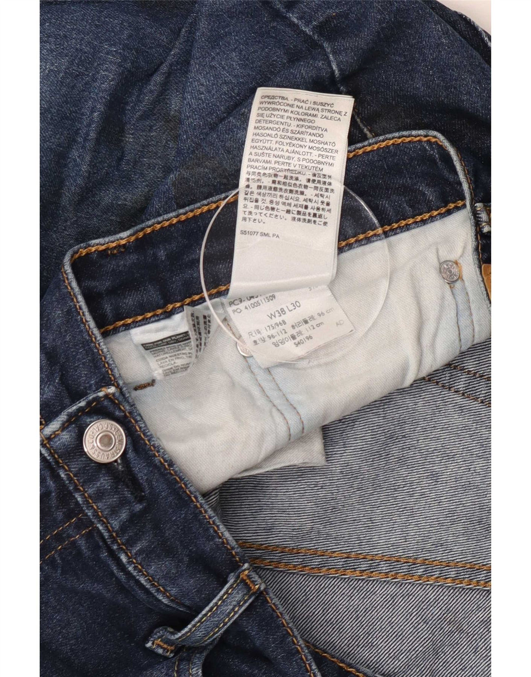 Levi's Mens 511 Slim Jeans W38 L30 Blue Cotton