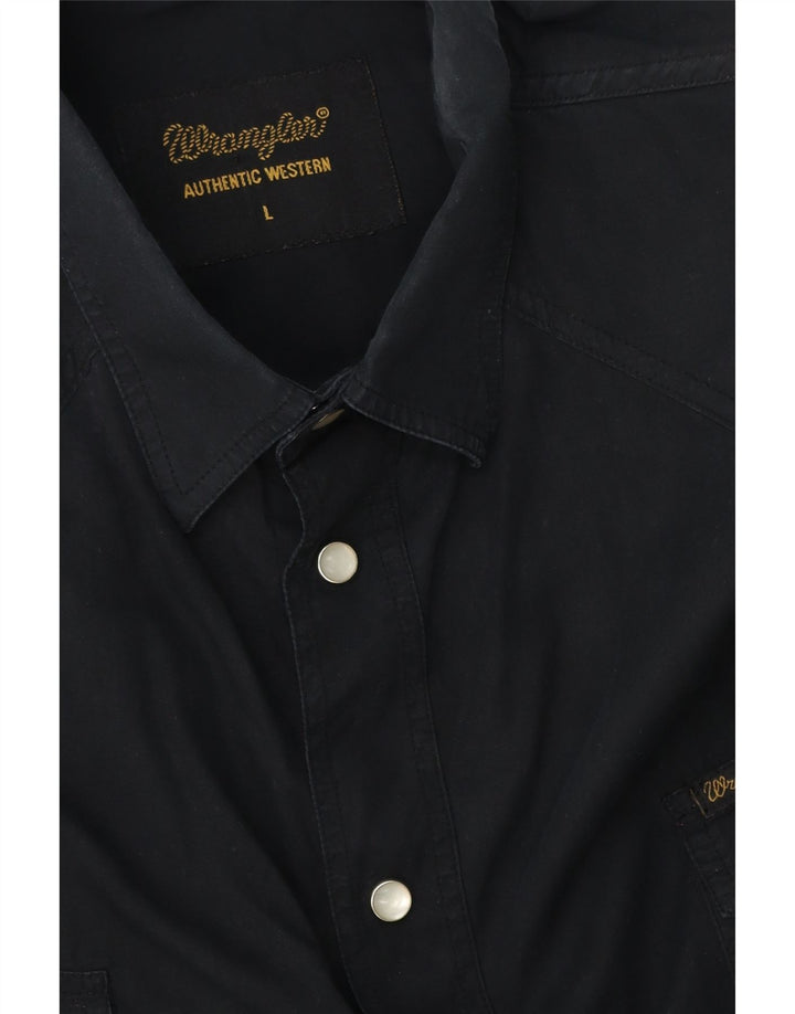 Wrangler Mens Loose Fit Shirt Large Black