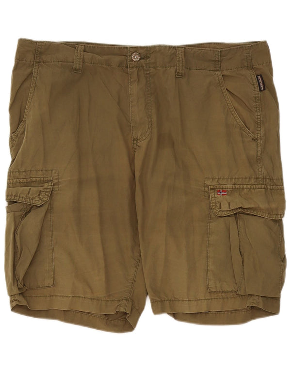 Napapijri Herre Cargo Shorts W36 Large Khaki Bomuld