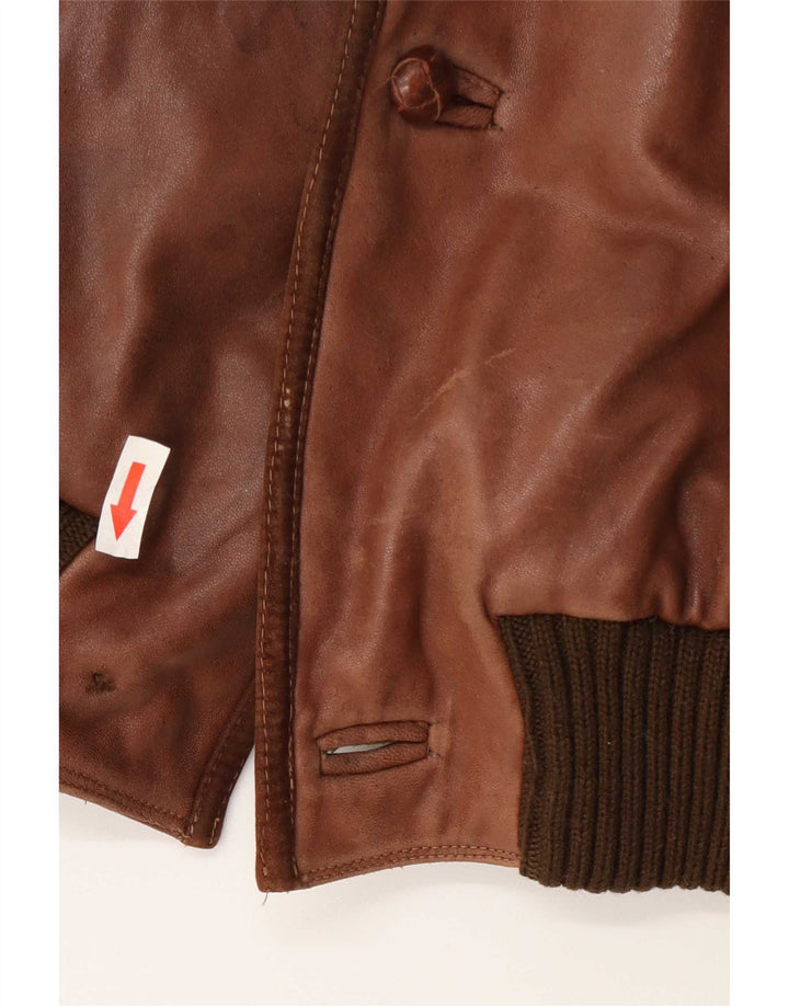 Vintage Ανδρικό Δερμάτινο Μπουφάν UK 36 Small Brown