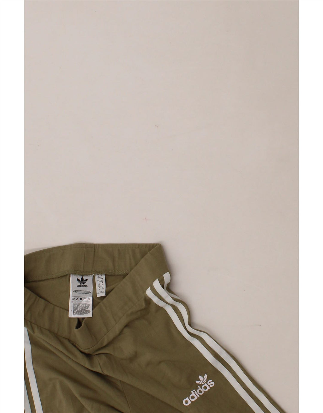 ADIDAS Womens Leggings UK 10 Small Khaki Cotton Vintage Adidas and Second-Hand Adidas from Messina Hembry 