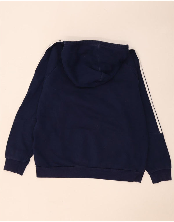 Adidas Herren-Kapuzenpullover, mittelgroß, marineblau, Colourblock-Baumwolle
