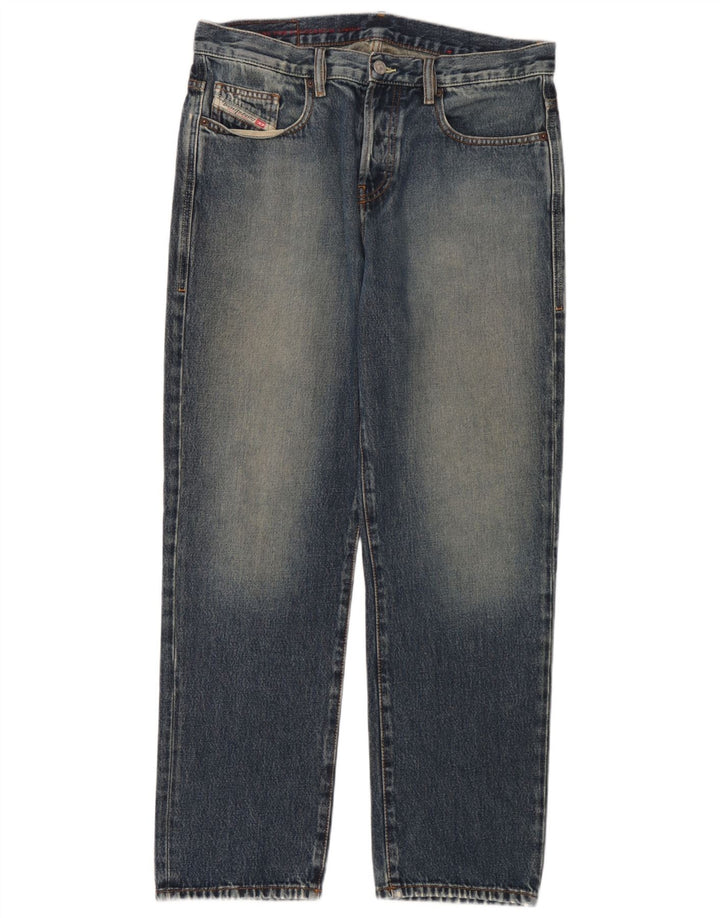 Diesel Mens Straight Jeans W32 L30 Blue Cotton