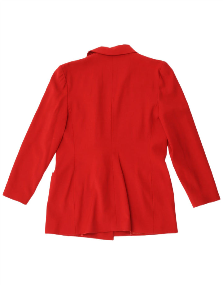 Gai Mattiolo Chaqueta Blazer de 1 Botón para Mujer IT 48 XL Lana Roja
