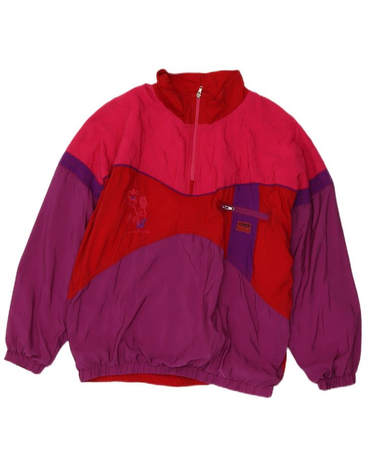 Luhta Womens Pullover Ski Jacket EU 40 Medium Burgundy Colourblock