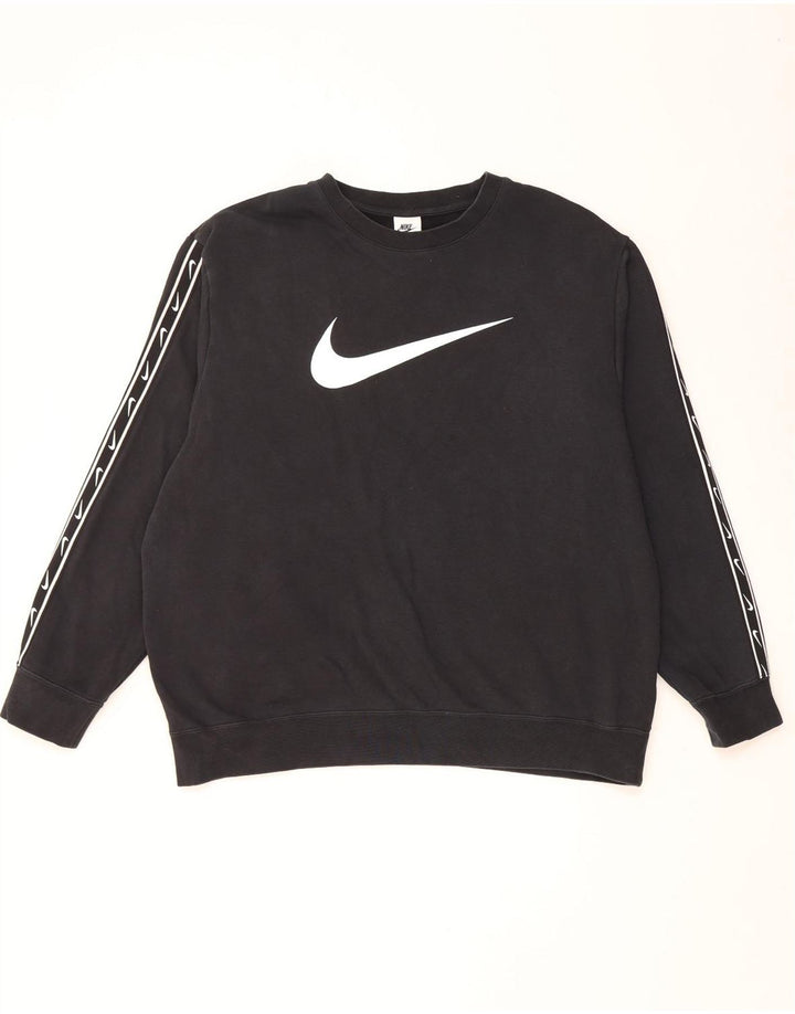 Nike Mens Graphic Sweatshirt Jumper XL Black Cotton