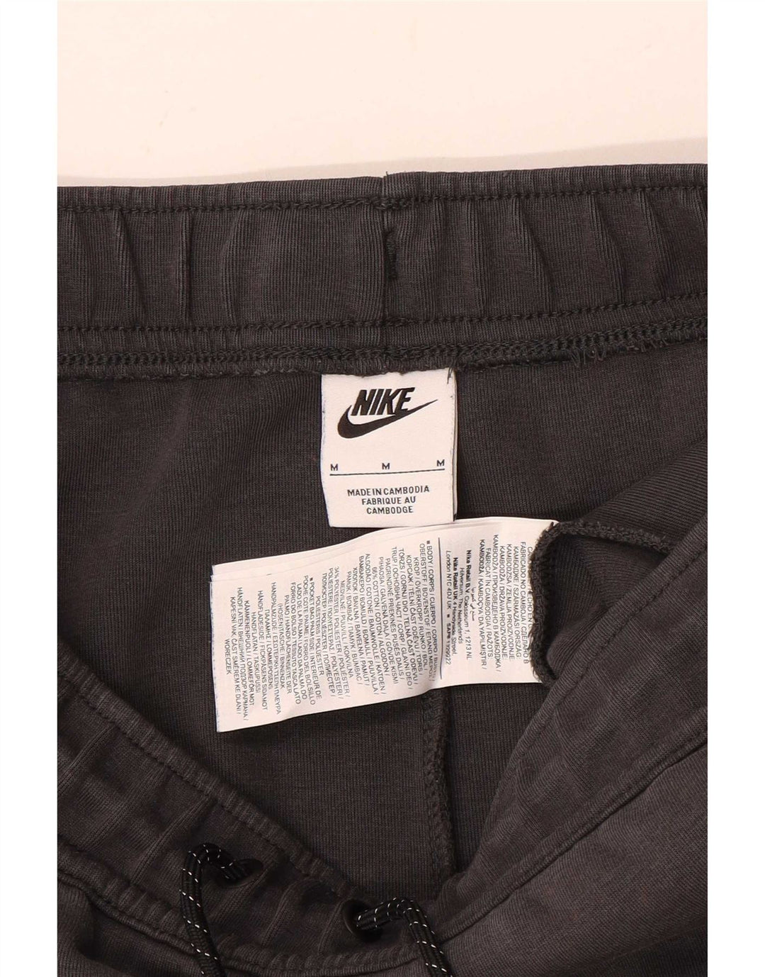 Nike Mens Tracksuit Trousers Joggers Medium Grey Cotton