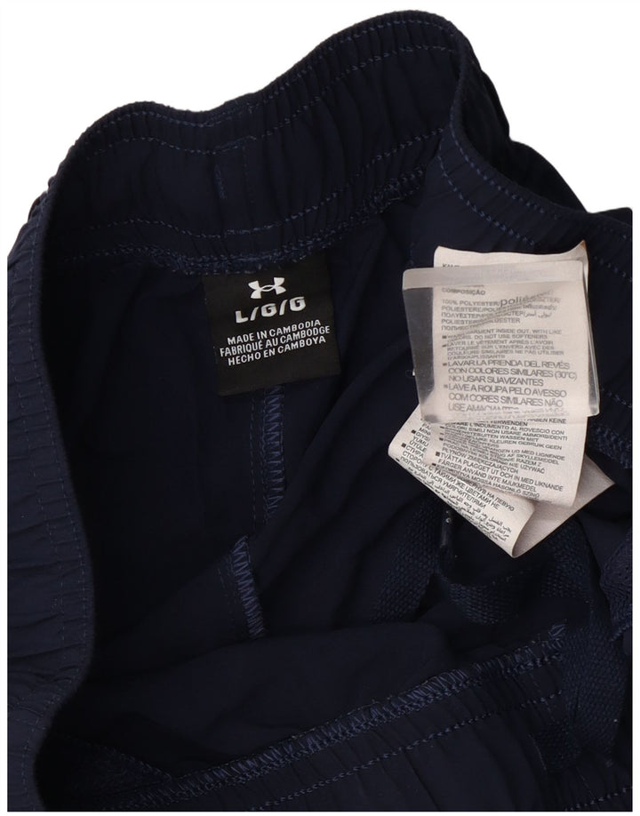 Under Armour Pantaloncini sportivi grafici da uomo di grandi dimensioni in poliestere blu navy