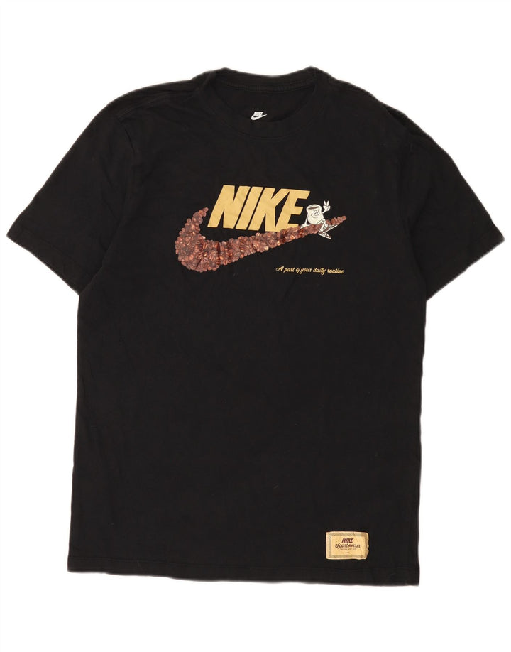 Camiseta Nike masculina gráfica Top médio algodão preto