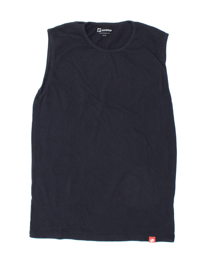 LOTTO Womens Vest Top UK 18 XL Navy Blue Vintage Lotto and Second-Hand Lotto from Messina Hembry 