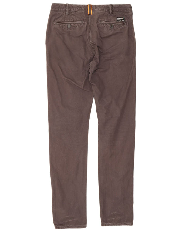 Męskie spodnie typu chino Superdry W30 L32 brązowe