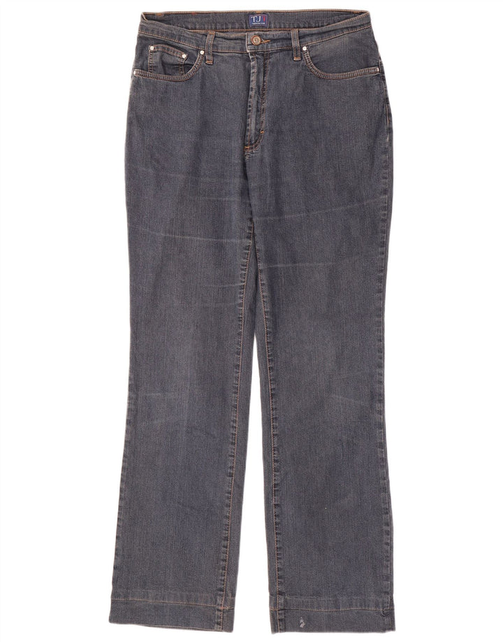 Trussardi Womens Straight Jeans W32 L31 Blue Cotton
