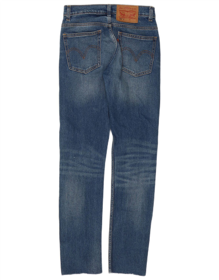 Levi's Damen 505 Straight Jeans W25 L30 Blaue Baumwolle