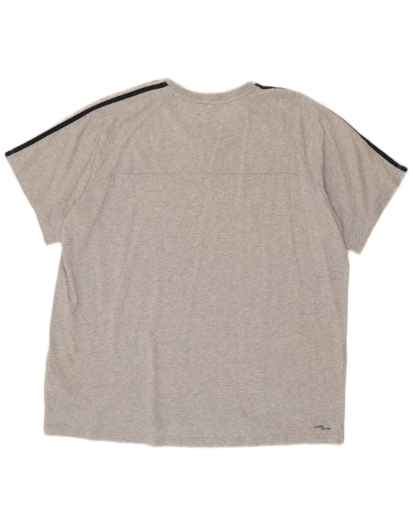 Adidas T-Shirt Homme Top 2XL Gris Moucheté Coton