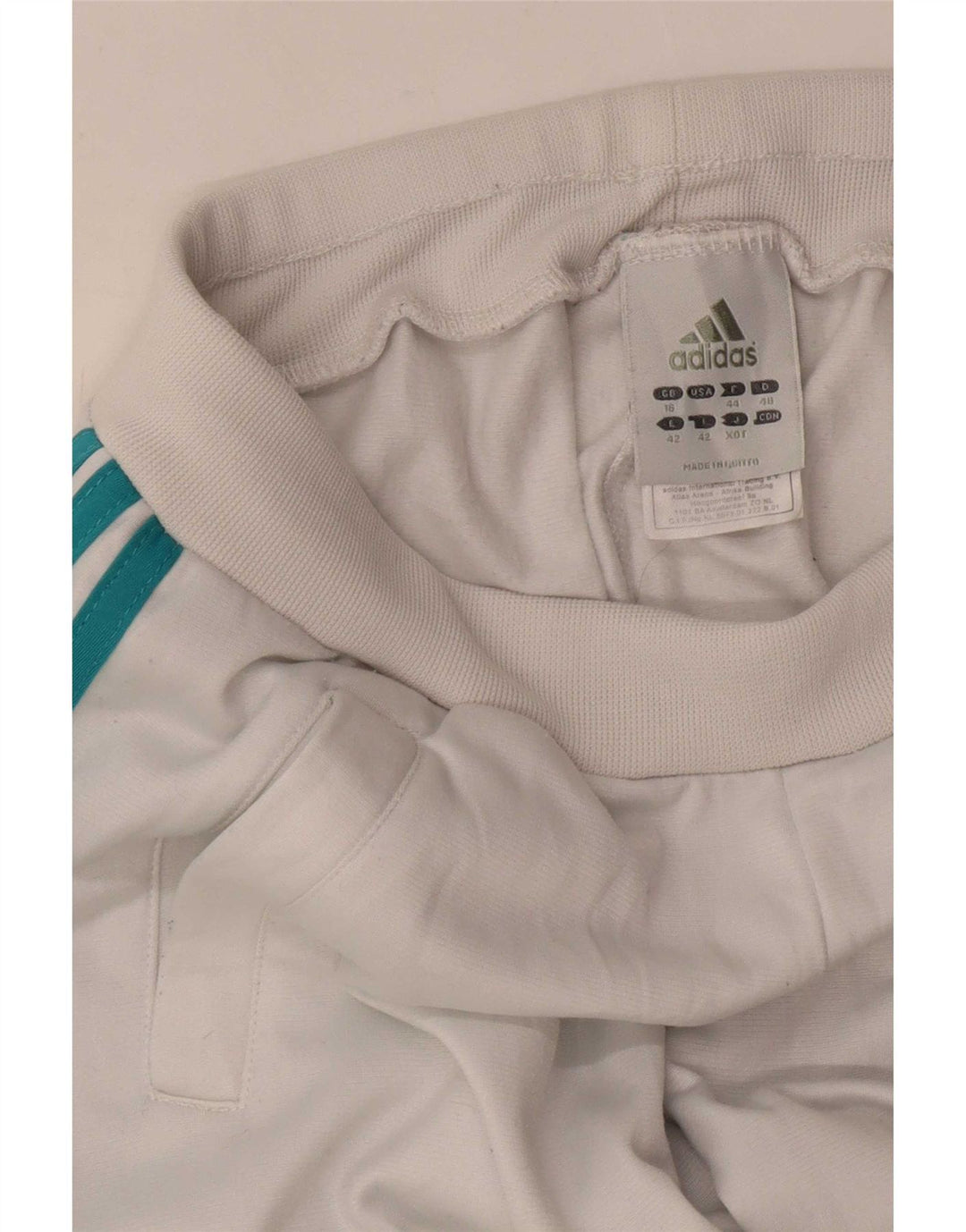 Pantaloni da tuta da donna Adidas Joggers UK 16 Large Bianco Poliestere