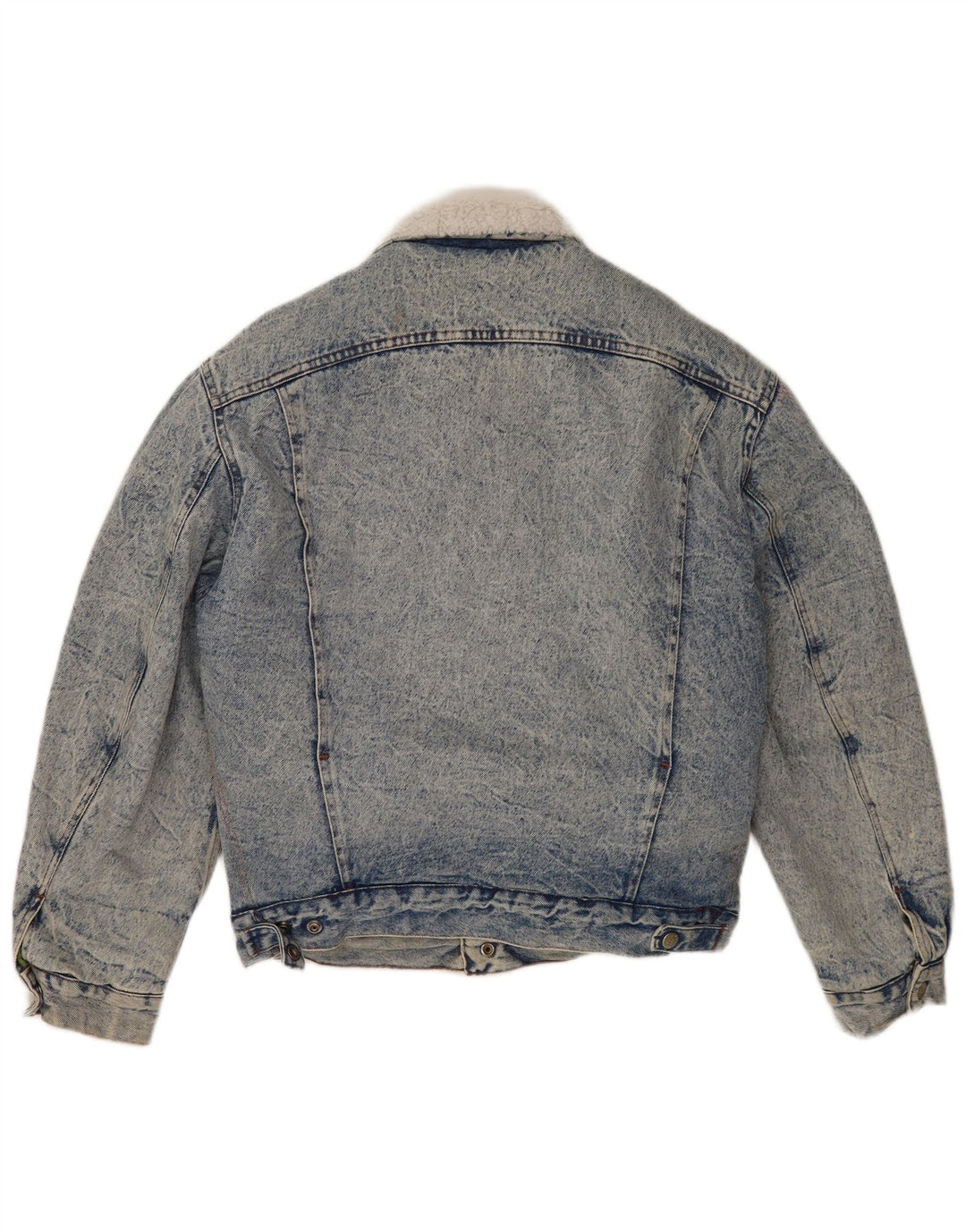 Rifle Herre Sherpa Denim Jacket UK 40 Large Blue