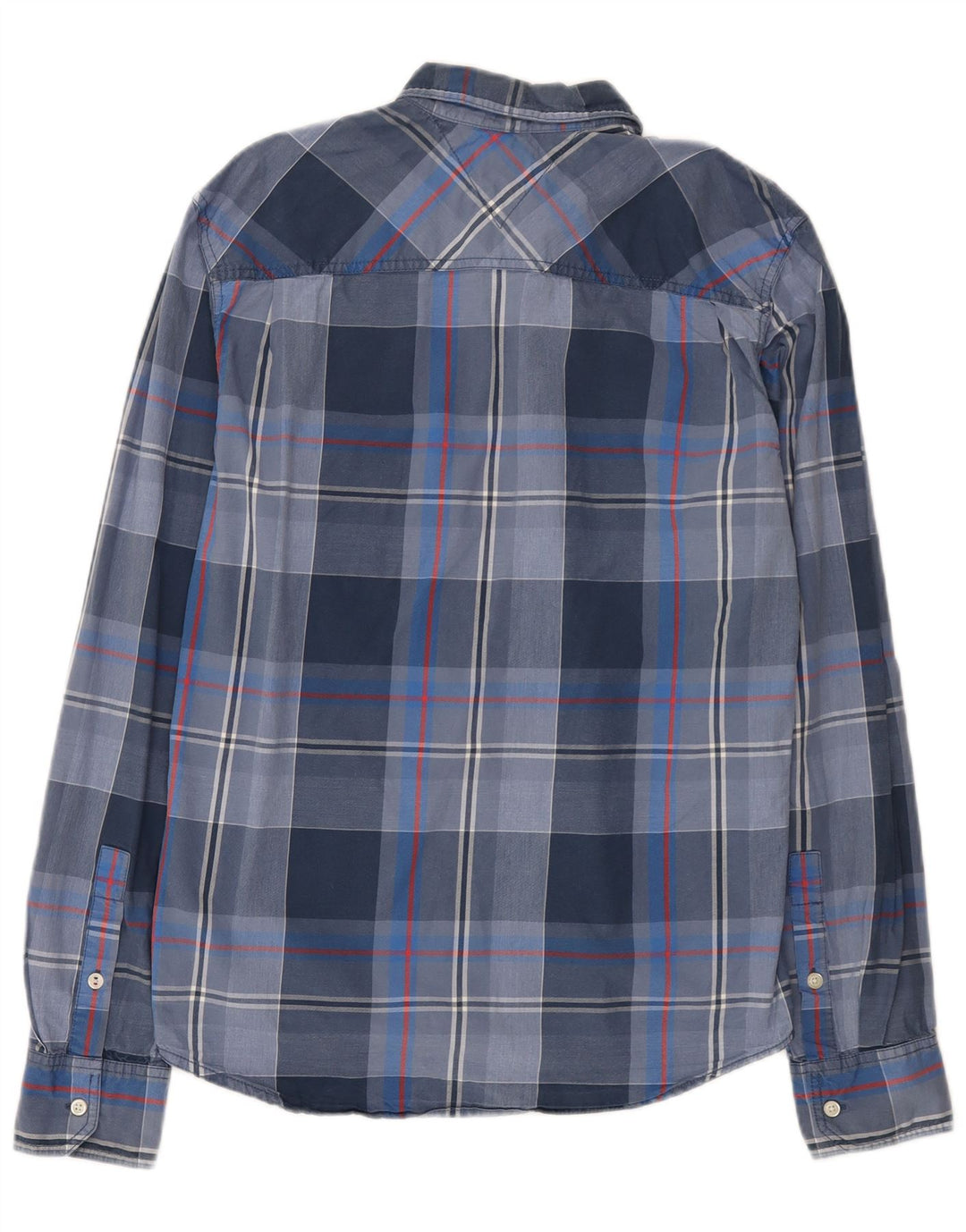 Tommy Hilfiger Chemise Homme Grand Carreau Bleu Coton