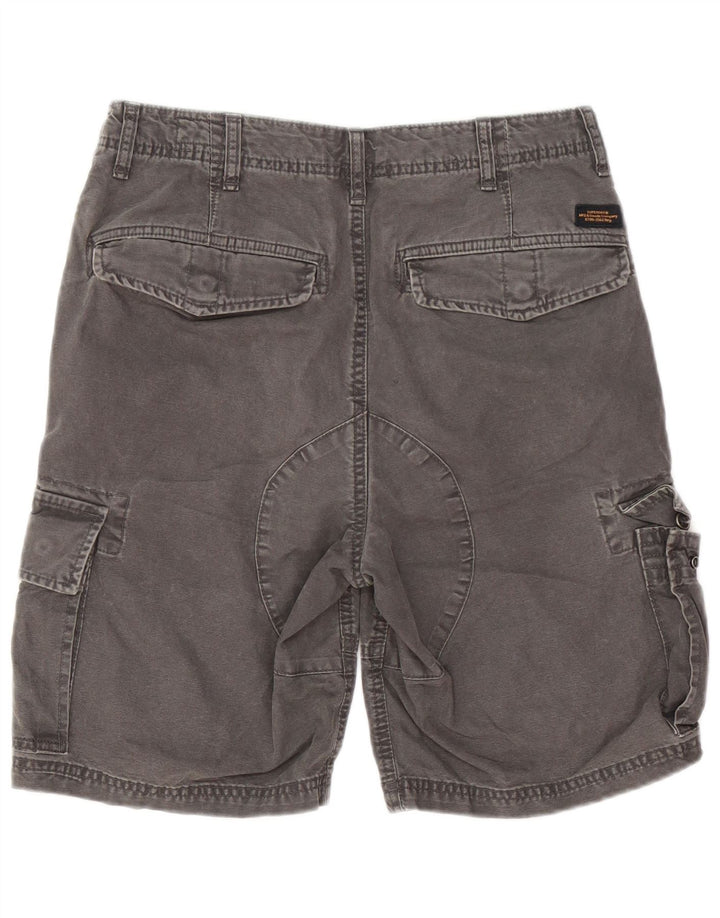 Superdry Mens Cargo Shorts W30 Medium Grey Cotton