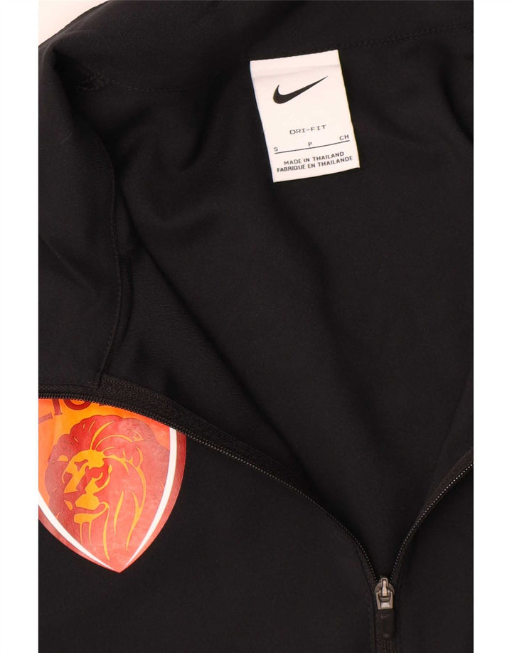 Nike Mens Dri Fit grafikus tréningruha felső kabát kis fekete poliészter