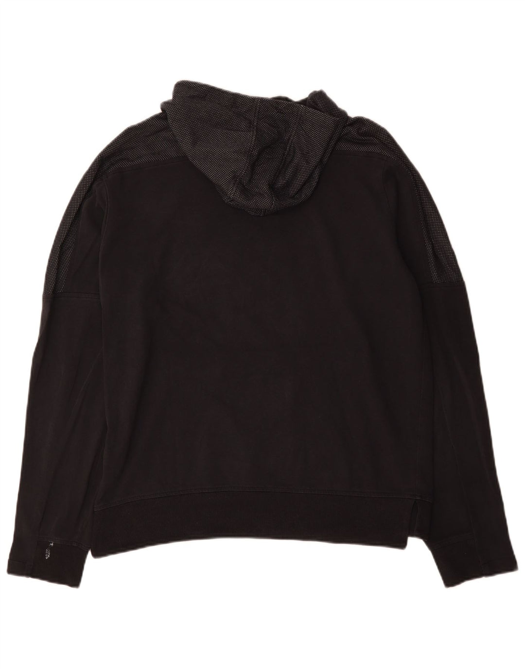 Adidas Mens Hoodie Jumper Medium Black Cotton