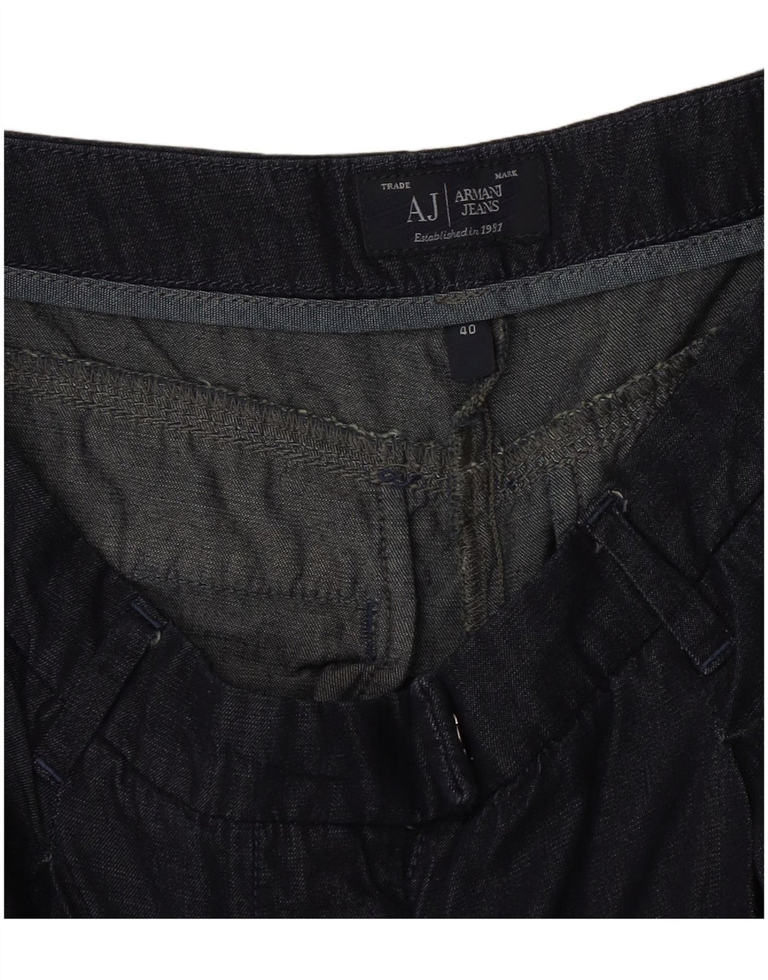 Armani Dame Straight Jeans IT 40 Small W30 L25 Navy Blue