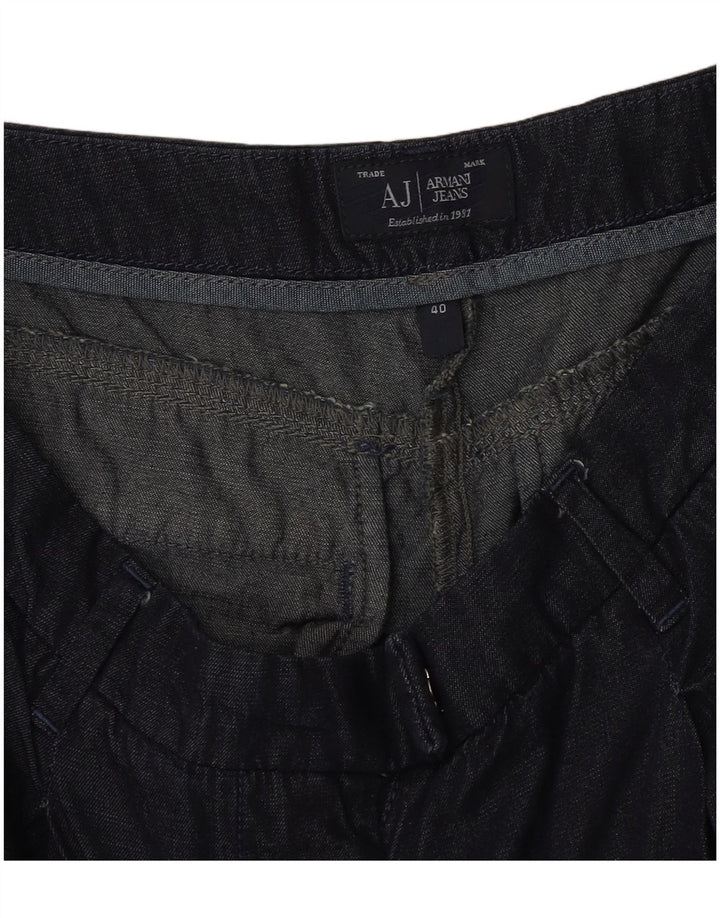 Armani Dame Straight Jeans IT 40 Small W30 L25 Navy Blue
