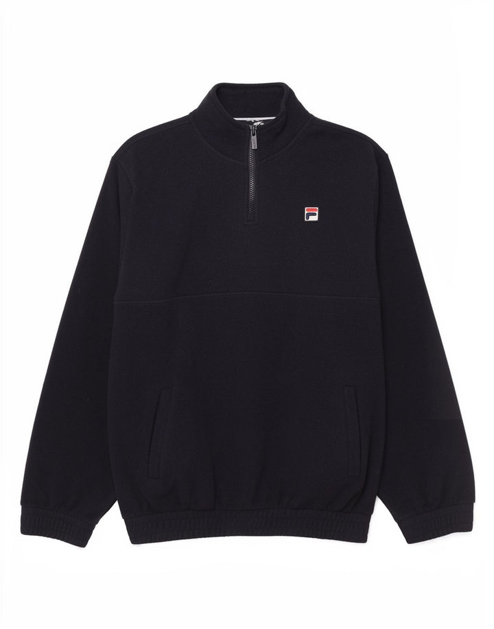 Fila Hombre Zip Neck Fleece Jumper Medium Azul Marino