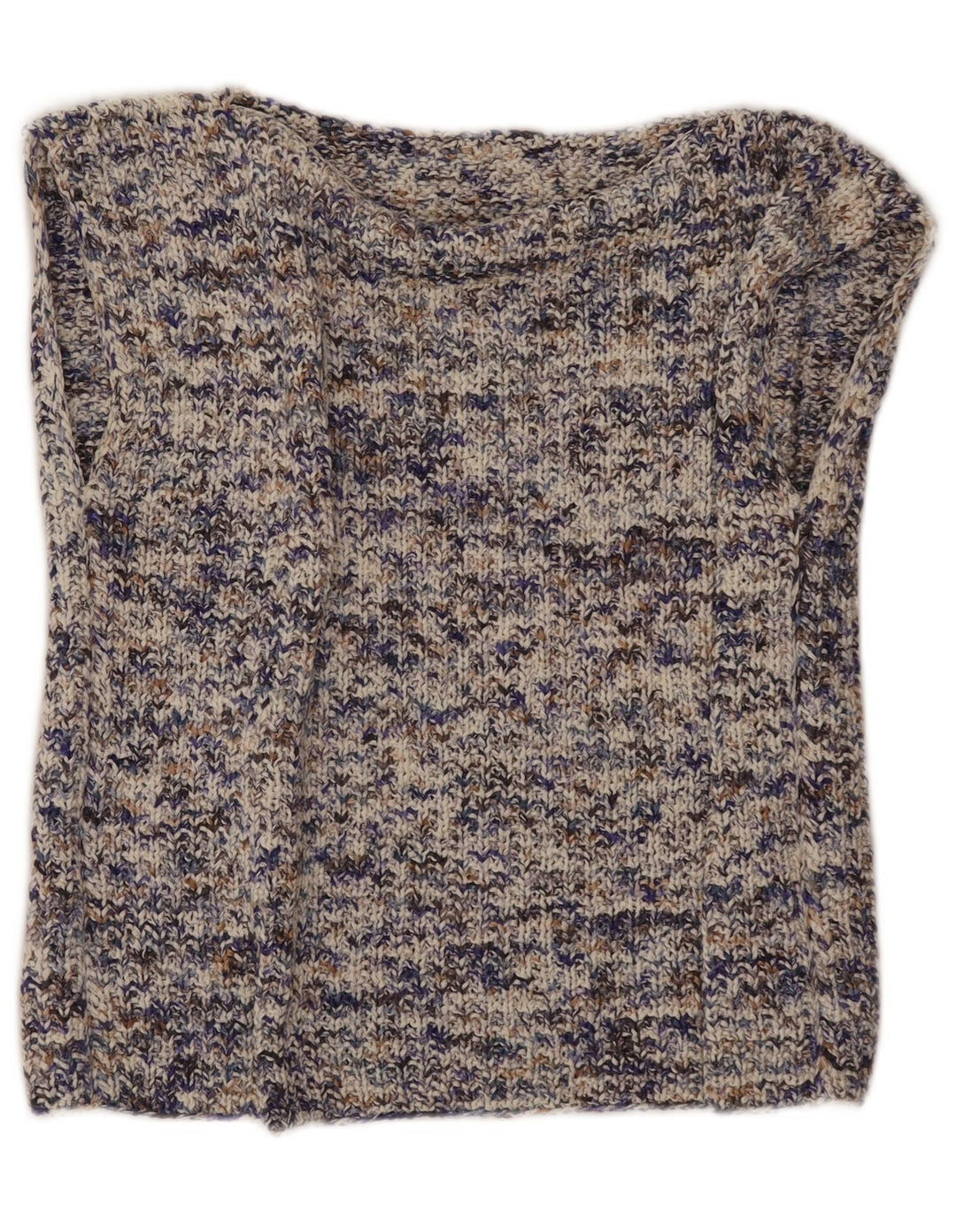 Vintage Womens Vest Tank Top UK 14 Large Multicoloured Flecked