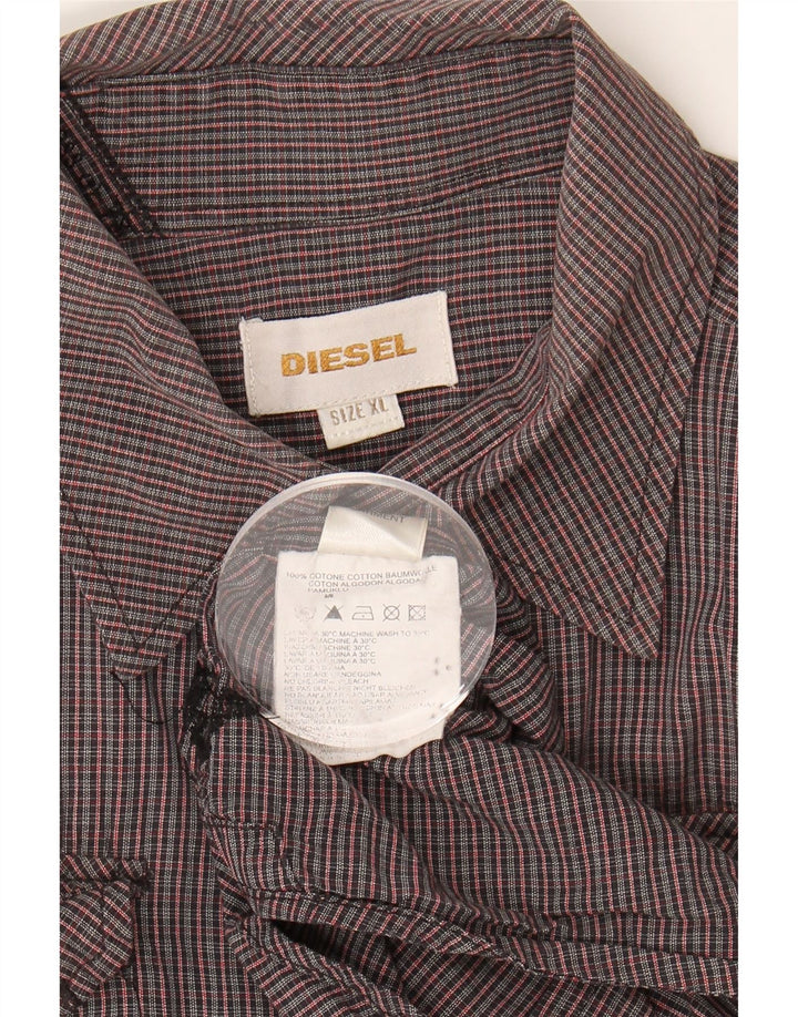 DIESEL Mens Military Flannel Shirt XL Multicoloured Check Cotton Vintage Diesel and Second-Hand Diesel from Messina Hembry 