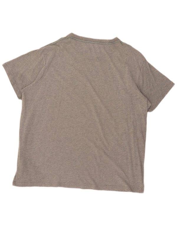 Weird Fish Herre grafisk T-shirt Top 4XL Grå Flecked Bomuld