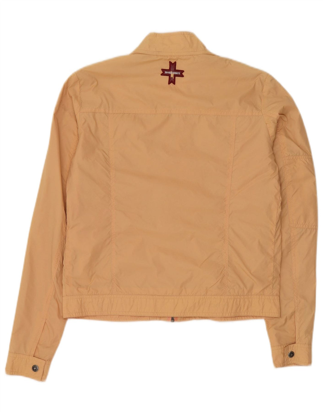 Zu Elements Womens Crop Bomber Jacket UK 10 Small Beige Polyamide
